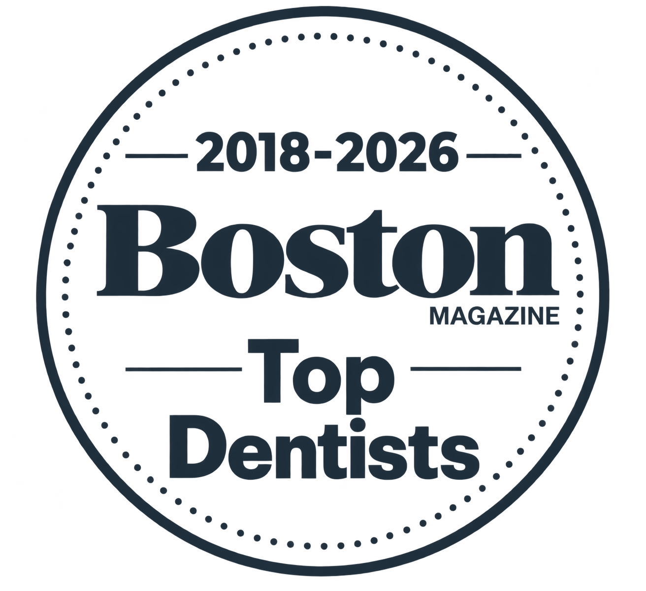 Boston Magazine Top Dentists 2018-2026